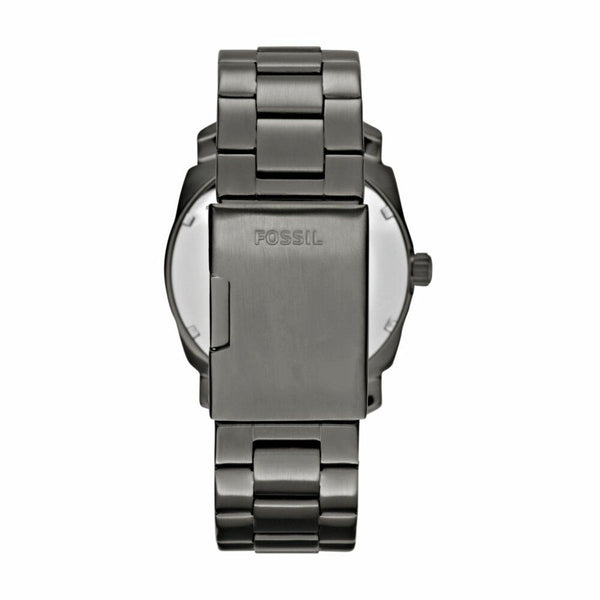 Fossil Machine Smoke Quartz Black Dial Grey Stainless Steel Watch (FS4774)