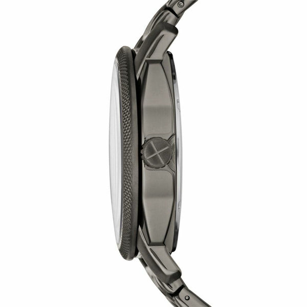 Fossil Machine Smoke Quartz Black Dial Grey Stainless Steel Watch (FS4774)