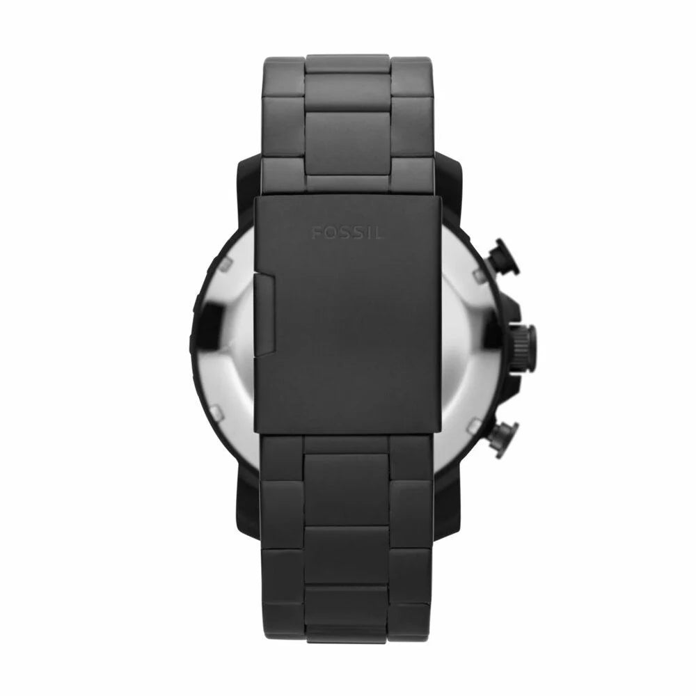 Fossil Nate Chronograph Quartz Black Stainless Steel Watch (JR1401)
