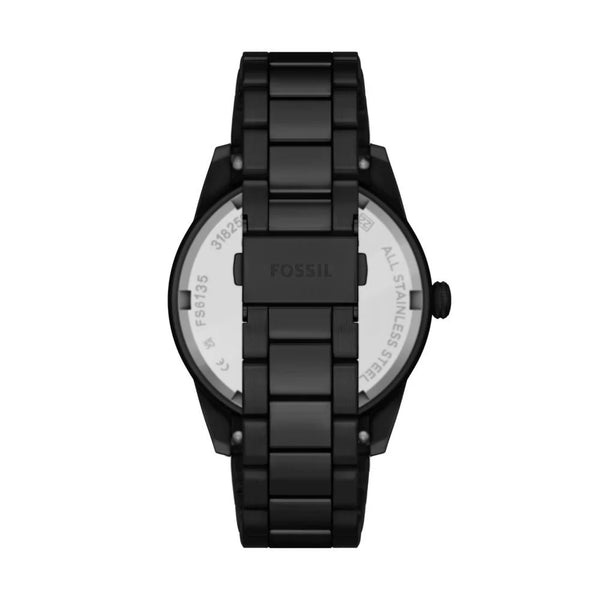 Fossil Pearson Multifunction Quartz Black Stainless Steel Watch (FS6135)
