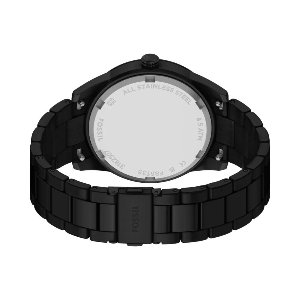 Fossil Pearson Multifunction Quartz Black Stainless Steel Watch (FS6135)