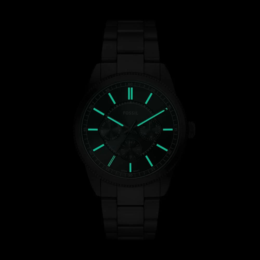 Fossil Pearson Multifunction Quartz Black Stainless Steel Watch (FS6135)