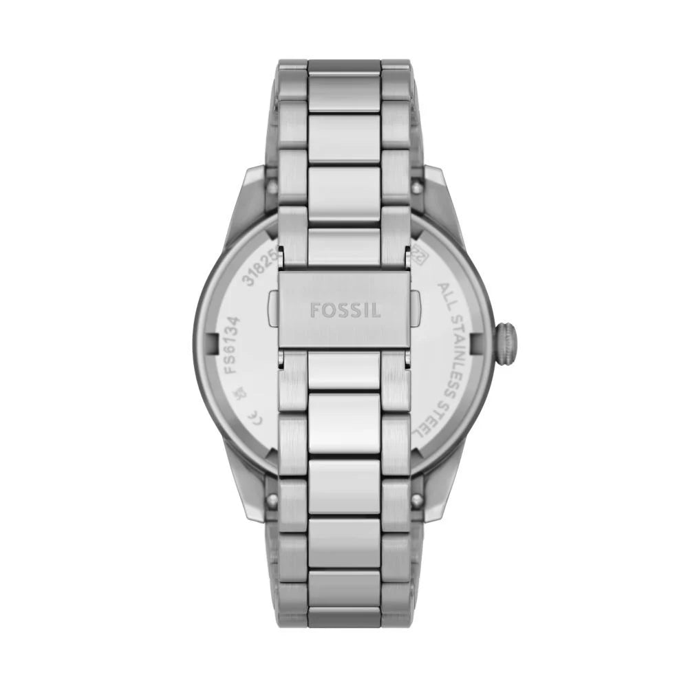 Fossil Pearson Quartz Multifunction Blue Dial Stainless Steel Watch (FS6134)
