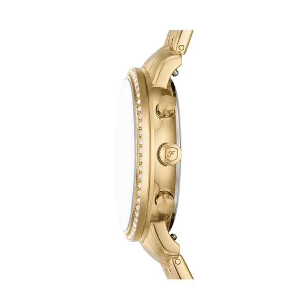 Fossil Neutra Chronograph Quartz Mother-of-Pearl Dial Gold-Tone Stainless Steel Watch (ES5358)