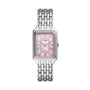Fossil Raquel ES5401 pink mother-of-pearl dial with Roman numerals on steel bracelet