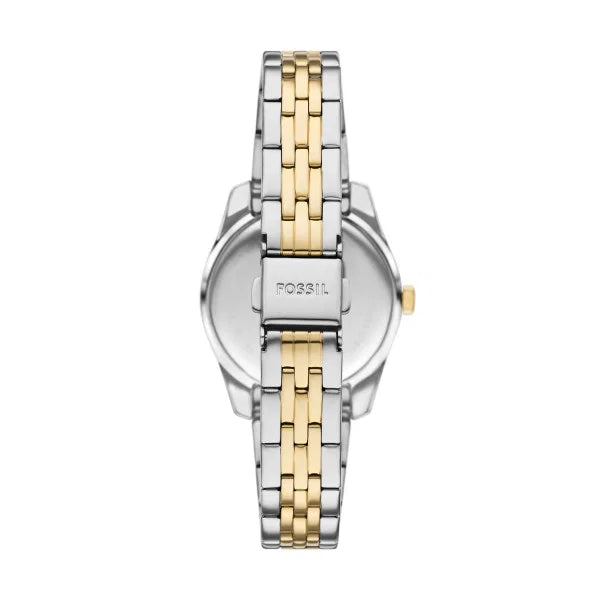 Fossil Scarlette Quartz Green Dial Two-Tone Stainless Steel Watch (ES5388)