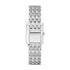 Stainless steel bracelet with fold-over clasp bearing the Fossil logo