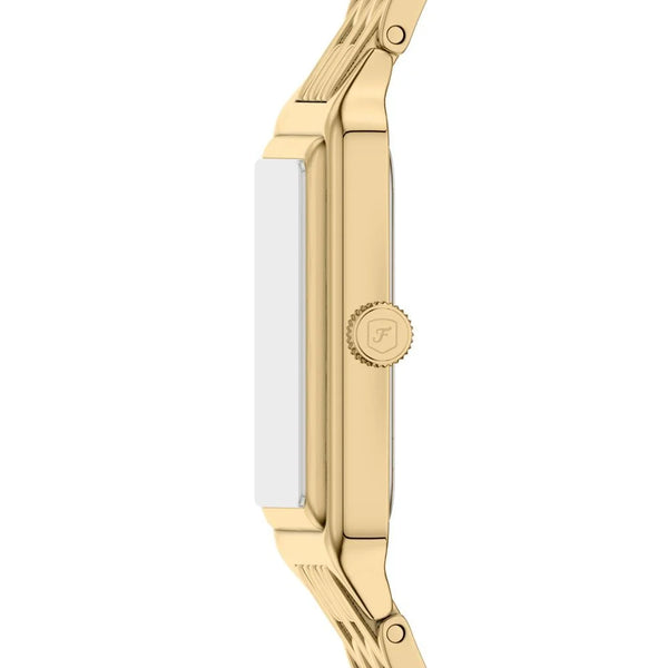 Fossil women’s Raquel three-hand gold-tone stainless steel watch – ES5452
