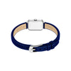 Fossil Raquel Quartz Rectangular Silver Dial Blue Velvet Strap Watch (ES5436)