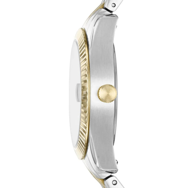 Fossil Scarlette Mini Quartz Two-Tone Gold Dial Date Watch (ES4949)