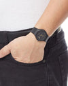Casio MW-59-1EV Quartz Black Dial Date Watch with Gold Accents (MW-59-1EV)