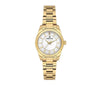 Daniel Klein DK113929-3 ladies quartz watch with white dial and gold-tone stainless steel bracelet