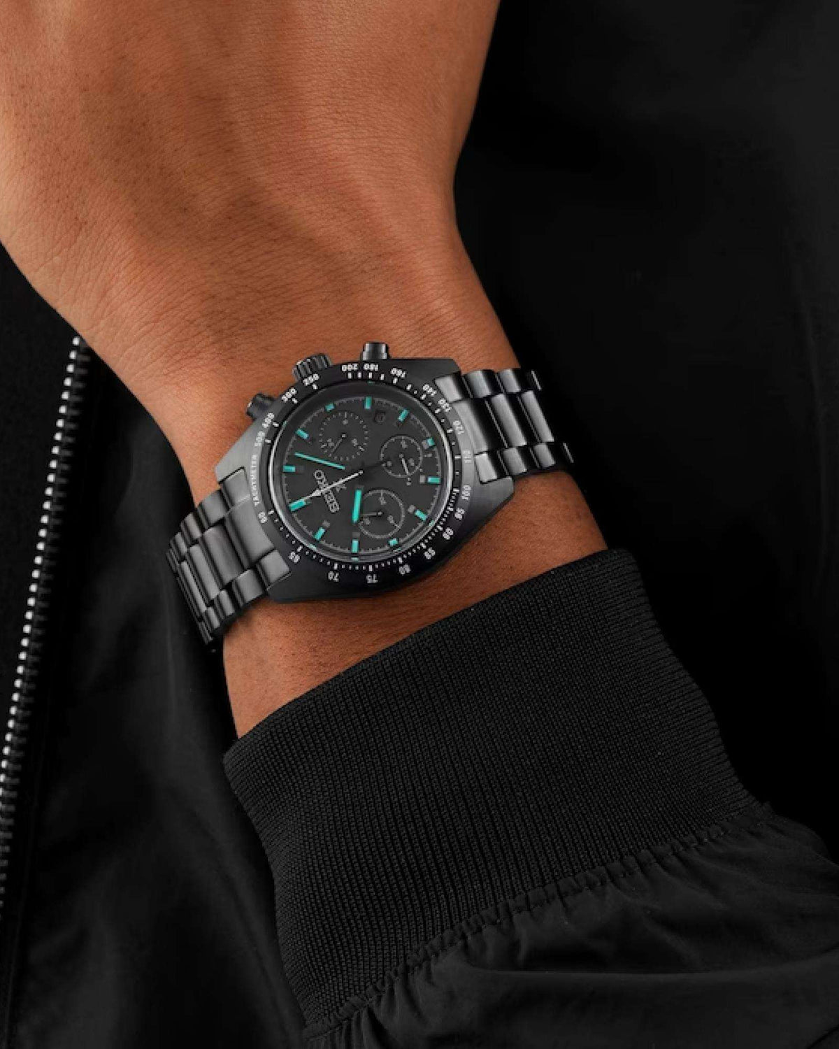 Seiko Prospex Speedtimer Solar Chronograph Black Dial Black Ion-Plated Watch (SSC917P1)