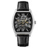 Ingersoll California I14202 automatic skeleton dial watch with tonneau stainless steel case and black leather strap