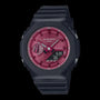 Casio G-SHOCK GMA-S2100RB-1ADR with red dial, octagonal resin case and resin strap