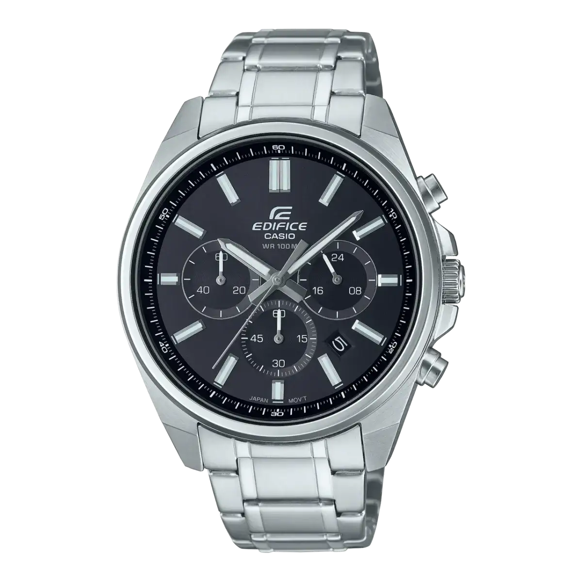 Casio Edifice EFV-650D-1AVUDF chronograph watch with black dial and stainless steel bracelet