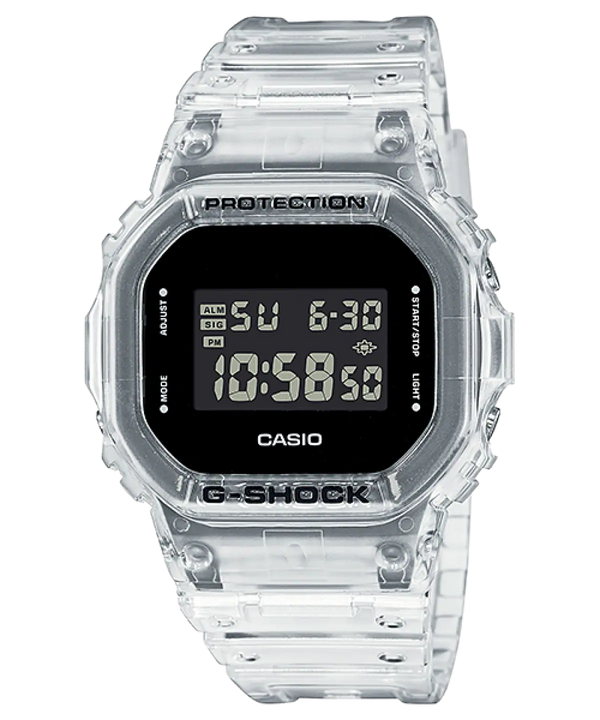 Casio G-Shock DW-5600SKE-7DR – Transparent Skeleton 200m Digital Watch
