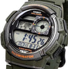 Casio AE-1000W-3AV World Time Digital Quartz Green Watch (AE-1000W-3AV)