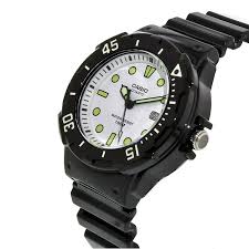 Casio LRW-200H-7E1 Quartz White Dial Diver's Style Black Resin Watch