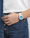Casio LRW-200H Quartz Cyan Dial White Resin Diver Watch 100m (LRW-200H-3CVDF)