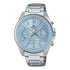 Casio Edifice EFV-650D-2BVUDF chronograph watch with ice-blue dial and stainless steel bracelet