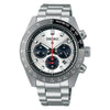 Seiko Prospex Speedtimer SSC911P1 solar chronograph watch with silver panda dial, black sub-dials, tachymeter bezel and stainless steel bracelet