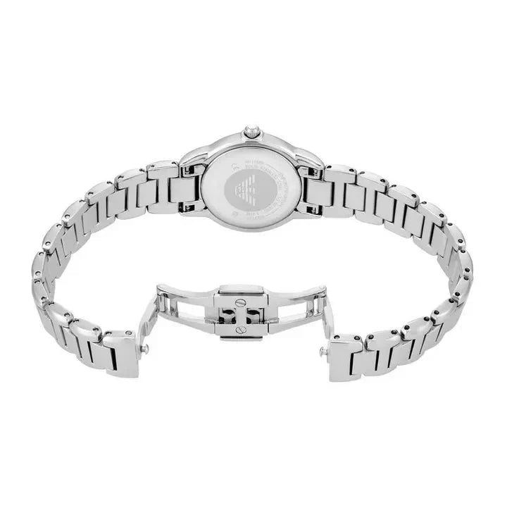 Emporio Armani AR11669 Quartz Mother-of-Pearl Crystal Bezel Stainless Steel Ladies Watch (AR11669)