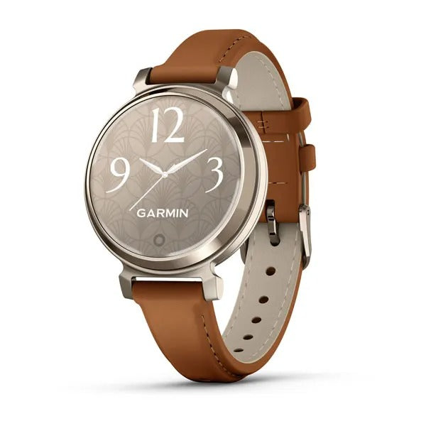 Garmin Lily® 2 Classic Cream Gold with Tan Leather Band 010-02839-02