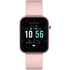Reflex Active Series 13 smartwatch in blush pink with square touchscreen display showing fitness metrics and silicone strap