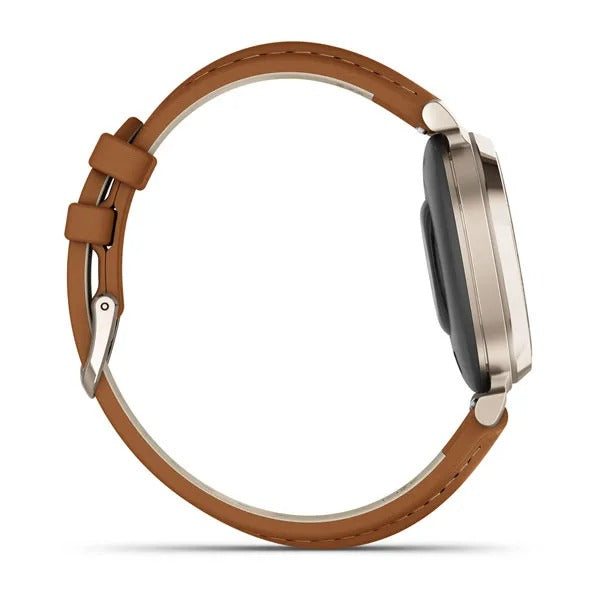 Garmin Lily® 2 Classic Cream Gold with Tan Leather Band 010-02839-02