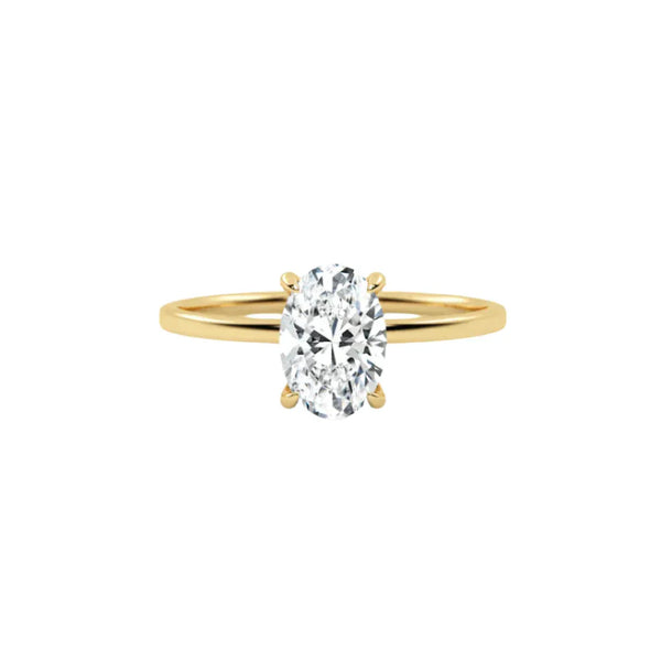 9ct Yellow Gold 1ct Oval Lab-Grown Diamond Ring