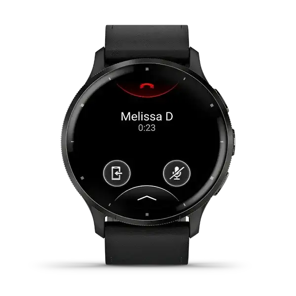 Garmin Venu® 3 Slate stainless steel bezel with black case and black leather band 010-02784-52 - Cassim & Co South Africa