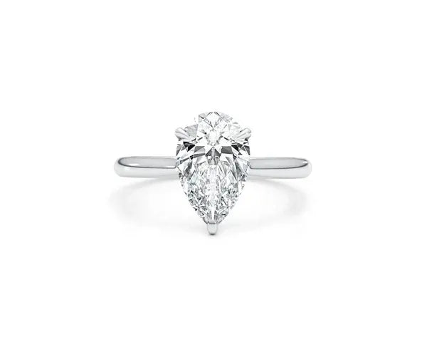 9ct White Gold 1ct Pear Lab Grown Diamond Ring