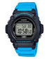 Casio W-219H-2A2VDF digital quartz watch with blue resin strap, black resin case, alarm chronograph and 50-metre water resistance