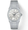 Tissot PRX 35mm white mother-of-pearl dial stainless steel watch front view