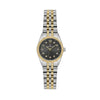 Daniel Klein DK113925-5 ladies quartz watch with black crystal dial and two-tone stainless steel Jubilee bracelet on white background