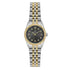Daniel Klein DK113925-5 ladies quartz watch with black crystal dial and two-tone stainless steel Jubilee bracelet on white background