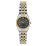 Daniel Klein DK113925-5 ladies quartz watch with black crystal dial and two-tone stainless steel Jubilee bracelet on white background