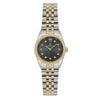 Daniel Klein DK113925-5 ladies quartz watch with black crystal dial and two-tone stainless steel Jubilee bracelet on white background