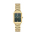 Daniel Klein DK113785-4 ladies watch with dark green dial and gold-plated stainless steel rectangular case and bracelet