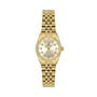 Daniel Klein DK113925-2 women's gold plated quartz watch with white crystal dial and five-link bracelet