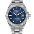Pre-owned TAG Heuer Aquaracer WAY1112.BA0928 blue dial quartz dive watch with stainless steel case and bracelet, 300m water resistance