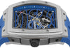Ingersoll The Challenger Automatic Skeleton Blue Dial Tonneau Stainless Steel Watch (I12308)
