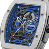 Ingersoll The Challenger Automatic Skeleton Blue Dial Tonneau Stainless Steel Watch (I12308)