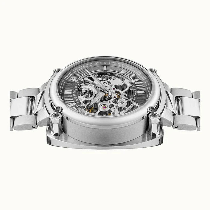 Ingersoll The Michigan Automatic Grey Skeleton Dial Stainless Steel Watch (I13304) - Cassim & Co South Africa