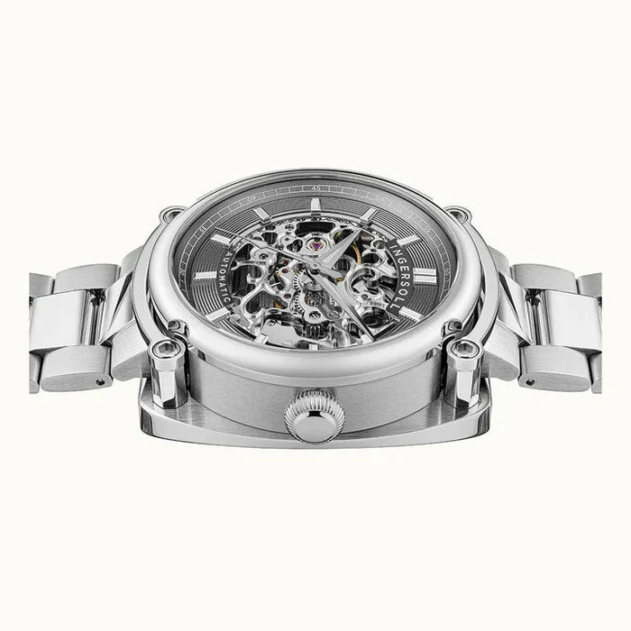 Ingersoll The Michigan Automatic Grey Skeleton Dial Stainless Steel Watch (I13304) - Cassim & Co South Africa