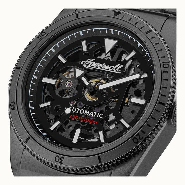 Ingersoll The Scovill Automatic Skeleton Black PVD 43mm Watch (I13902)