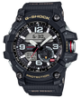 Casio G-Shock Mudmaster GG-B100-1ADR black tactical watch with digital compass and Bluetooth connectivity on textured resin strap