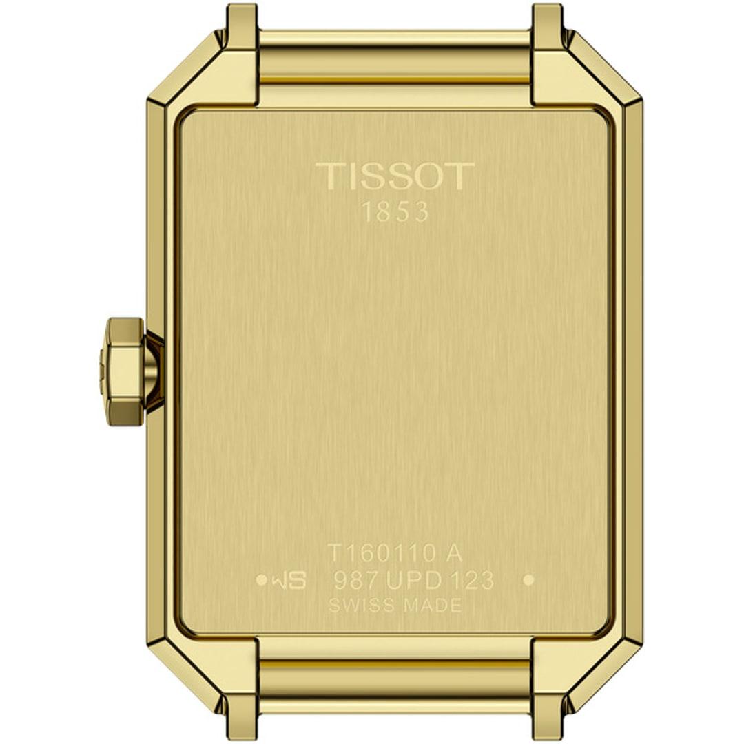 Tissot SRV 30mm Rectangular Mother of Pearl Dial Gold-Tone Steel Bracelet Watch (T1601103311300)