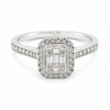 9ct White Gold Pave Diamond Engagement Ring 1102176